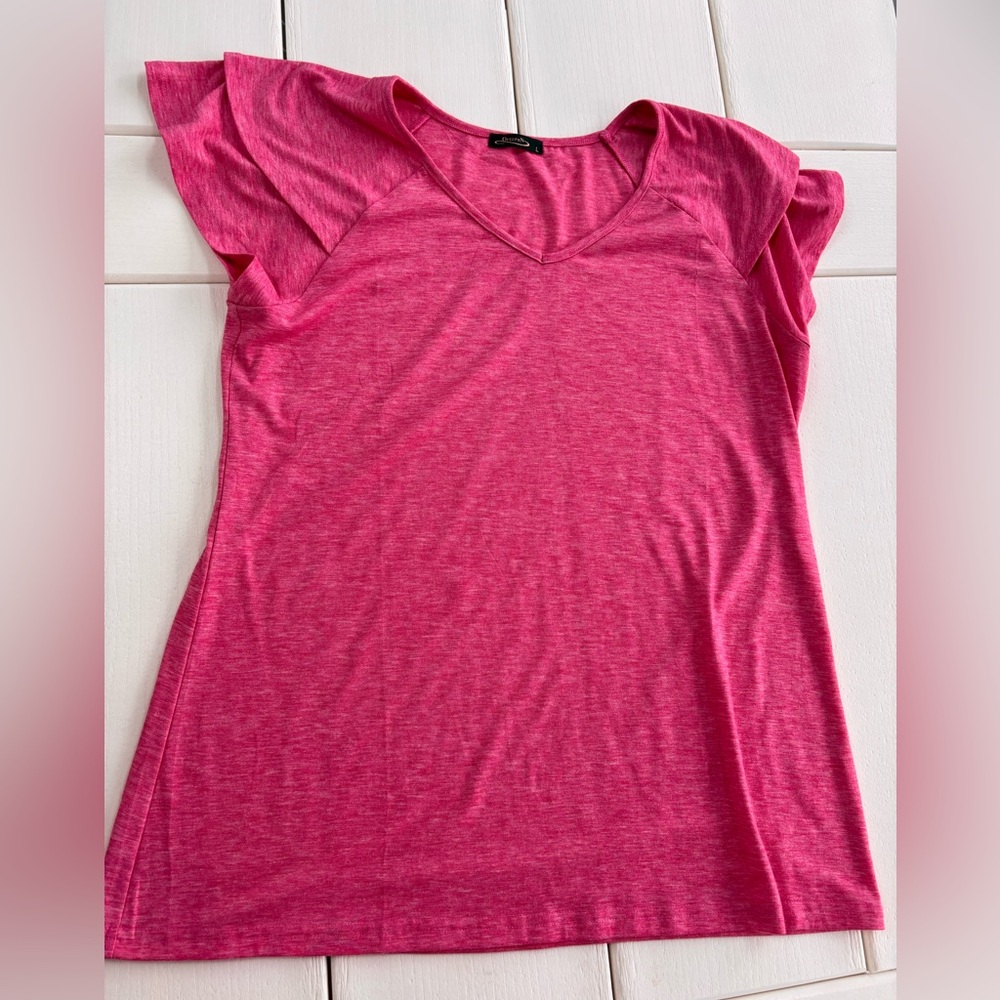 Pink Blouse With Ruffled Sleeve